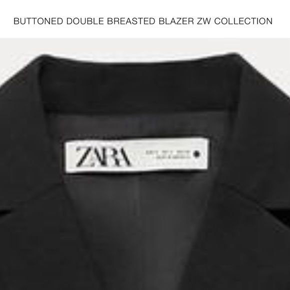 ZARA 2023 BLACK SIDE BUTTON BLAZER WORN ONCE  XL $89 - Picture 3 of 7